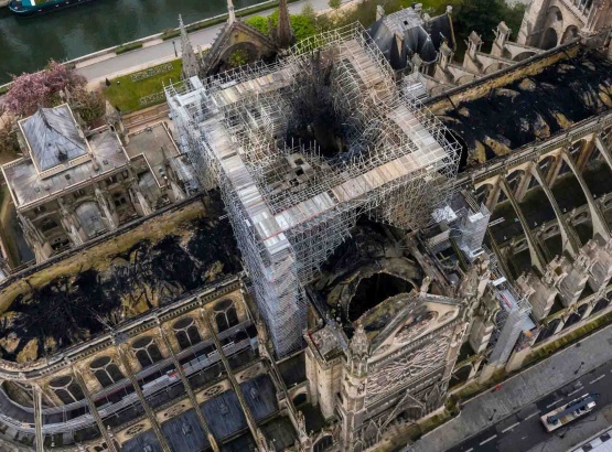 Notre Dame Church after the fire